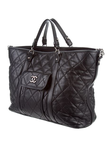 chanel canvas bag second hand|large zipped shopping bag chanel.